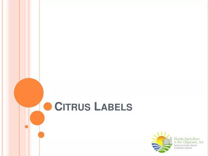 citrus labels