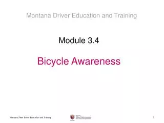 Module 3.4 Bicycle Awareness