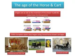 The age of the Horse &amp; Cart