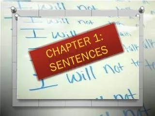 Chapter 1: Sentences