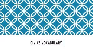 Civics vocabulary