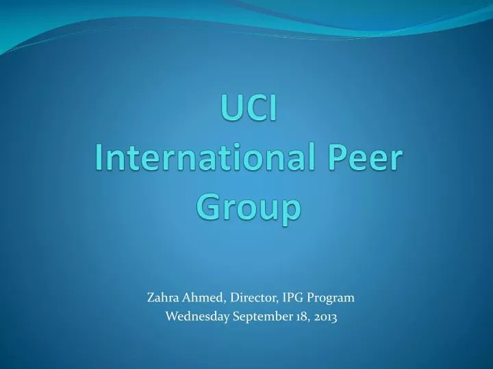 uci international peer group