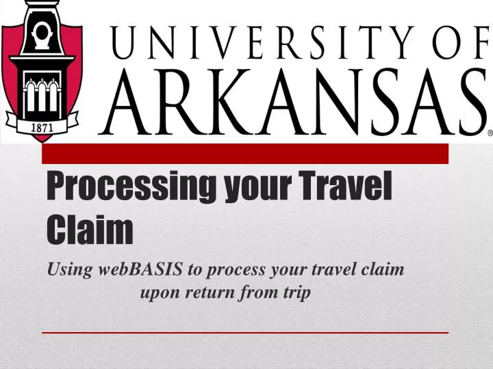 processing your travel claim