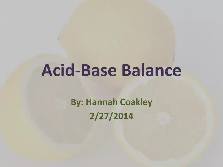 acid base balance
