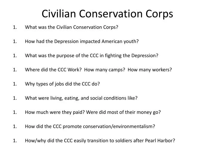 civilian conservation corps