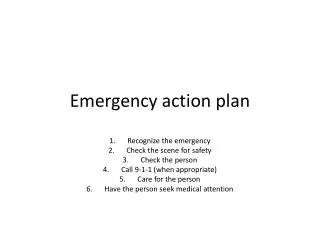 Emergency action plan