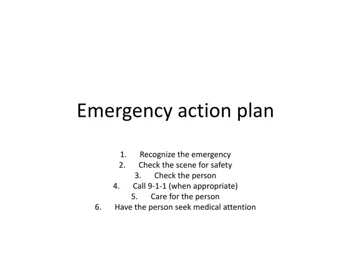 emergency action plan