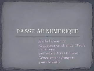 passe au numerique