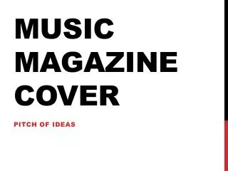 Music Magazine Cover