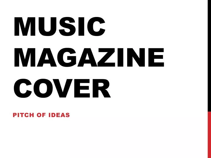 music magazine cover