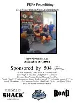 2012 PRPA Winter Bench Press Championships in New Orleans - slide 1