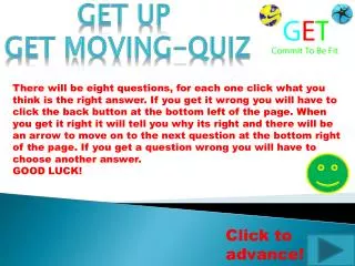 Get Up Get Moving-Quiz