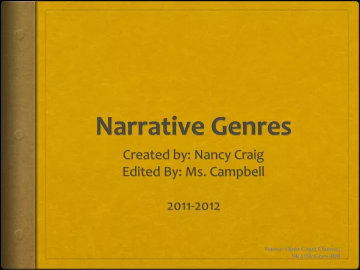 narrative genres