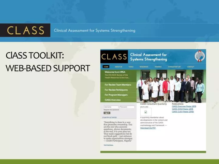 class toolkit web based support