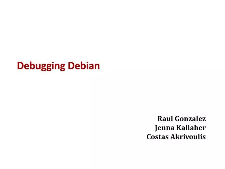 debugging debian