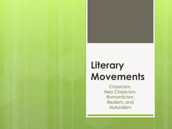 literary movements