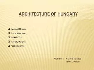 architecture of Hungary
