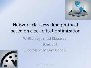 Network classless time protocol based on clock offset optimization