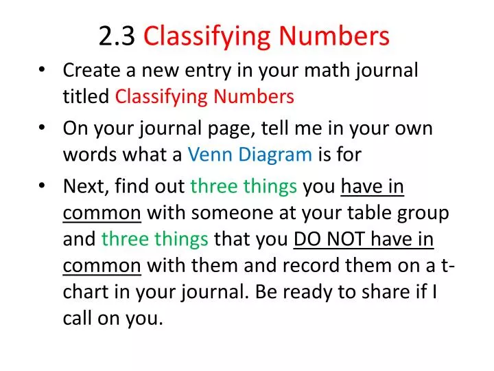 2 3 classifying numbers