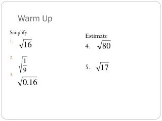 warm up