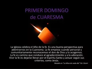 primer domingo de cuaresma