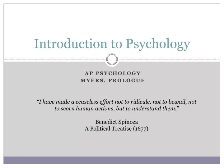 introduction to psychology