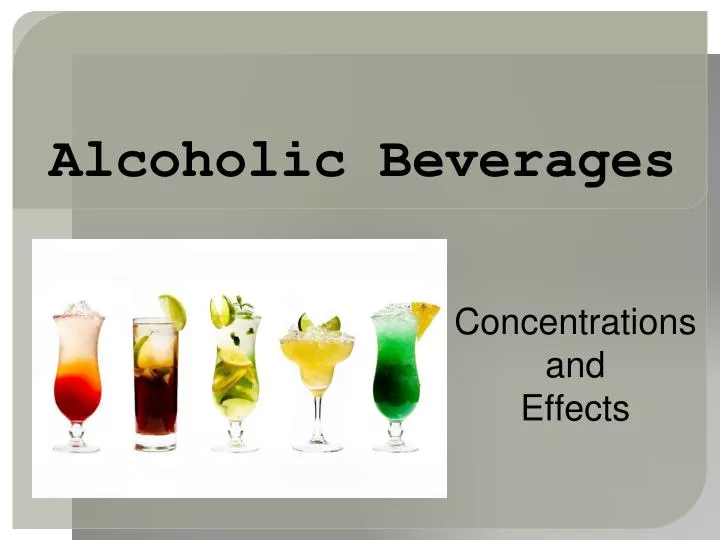 alcoholic beverages
