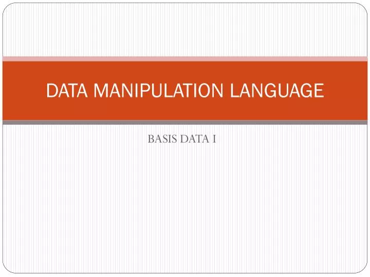 data manipulation language