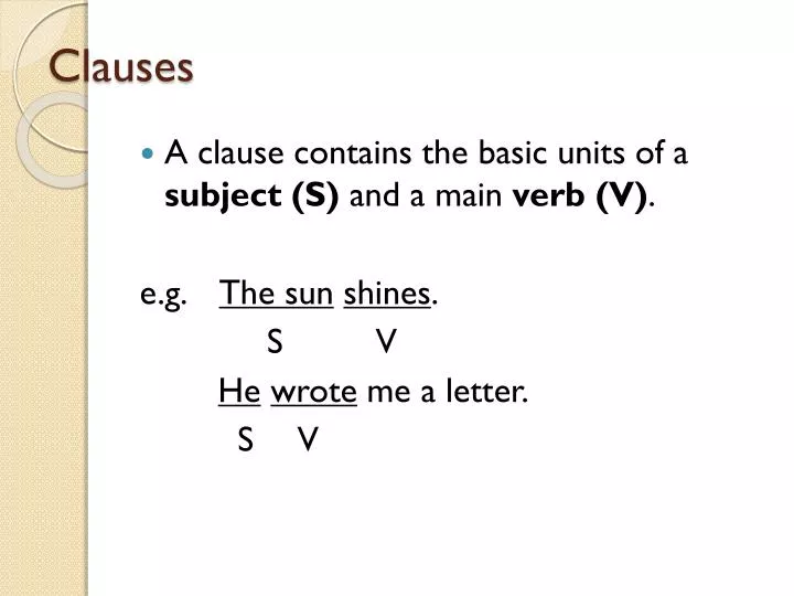 clauses