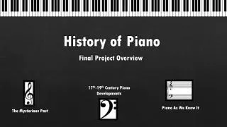 History of Piano