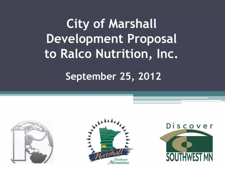 city of marshall development proposal to ralco nutrition inc