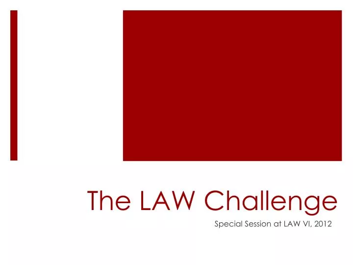 the law challenge