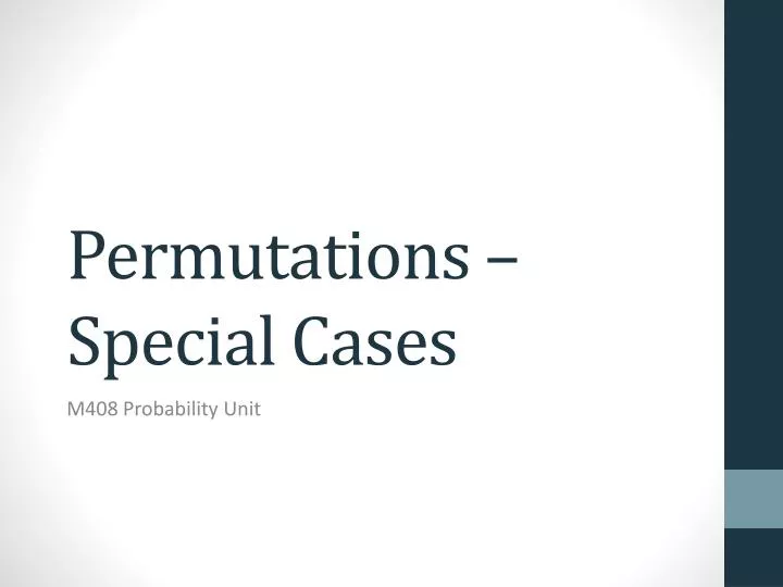 permutations special cases