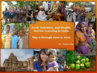 Food, Nutrition, and Health: Service Learning in India