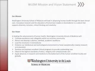 WUSM Mission and Vision Statement