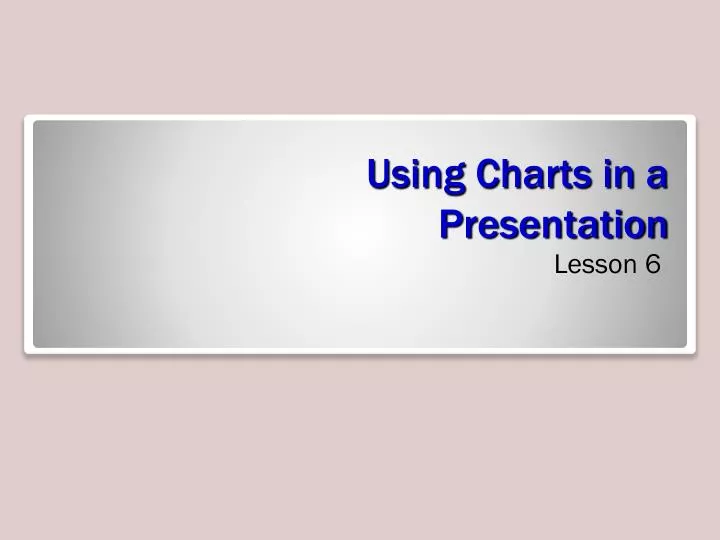 using charts in a presentation