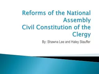 Reforms of the National Assembly Civil Constitution of the Clergy