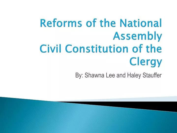 reforms of the national assembly civil constitution of the clergy