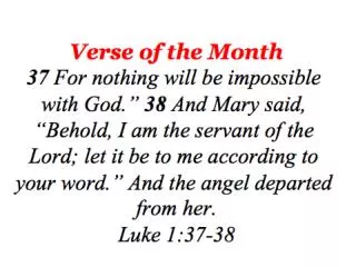 The Characters of Christmas Are You a Servant of the Lord? Luke 1