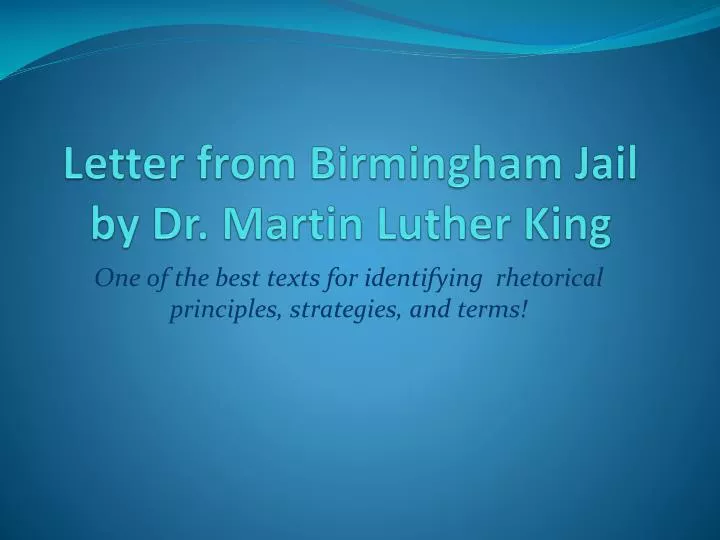 letter from birmingham jail by dr martin luther king