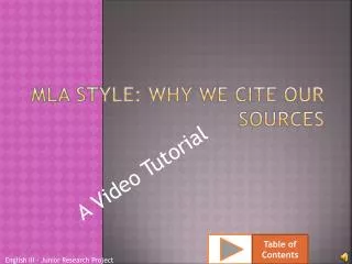 Mla style: why we cite our sources
