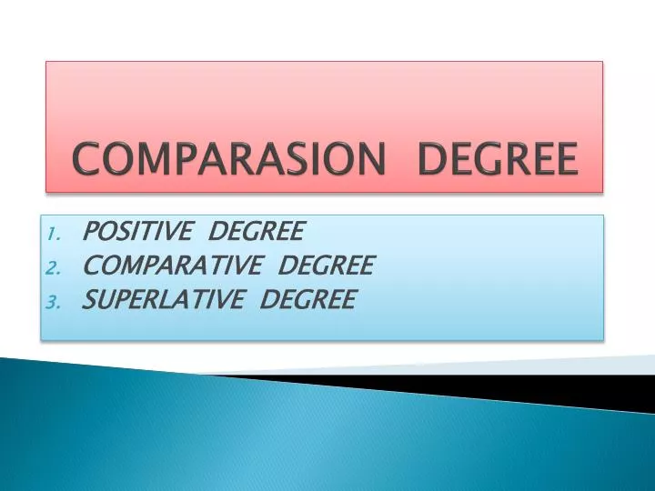 comparasion degree