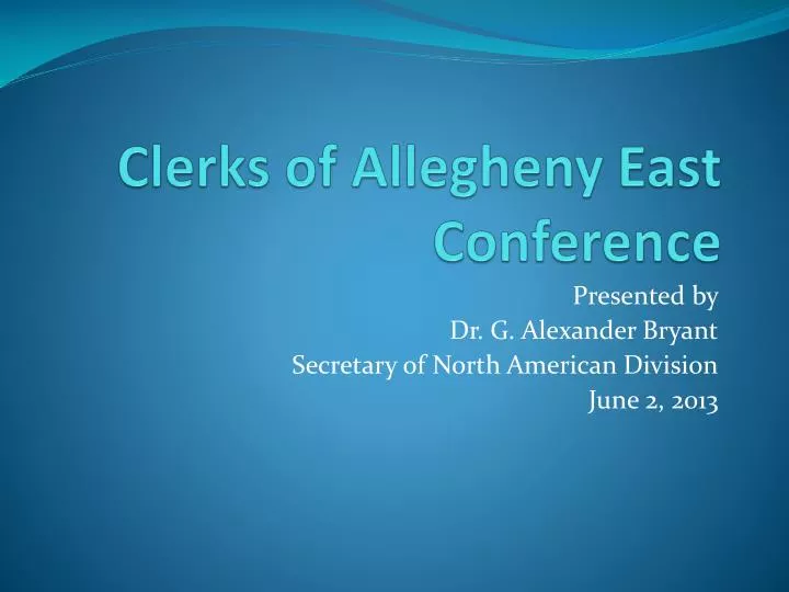 clerks of allegheny east conference