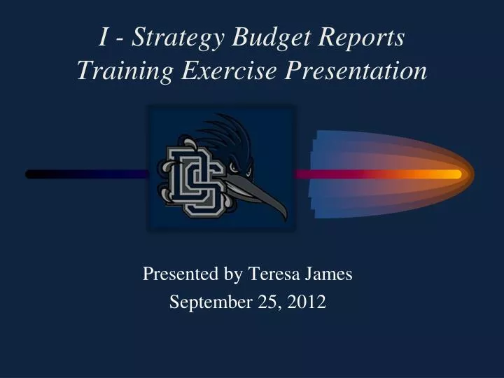 i strategy budget reports training exercise presentation
