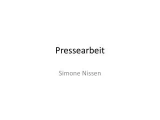 pressearbeit