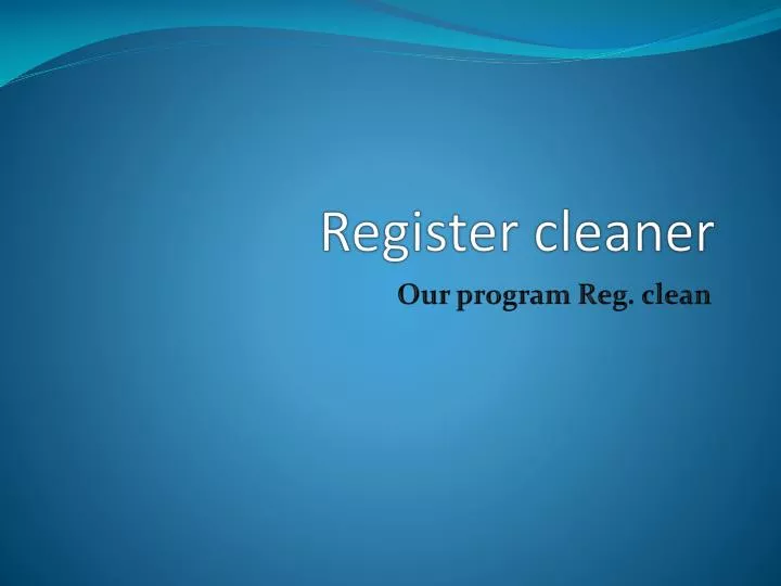 register cleaner