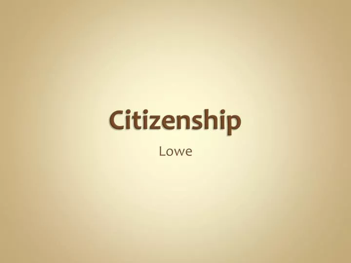 citizenship