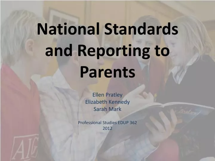 national standards and reporting to parents