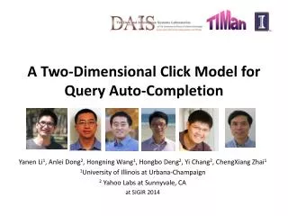 A Two-Dimensional Click Model for Query Auto-Completion