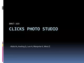 CLICKS Photo Studio